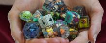 Embedded objects, 10 million colours, transparencies and custom numbers allow gamers to make individual or sets of die to complement their favourite games.